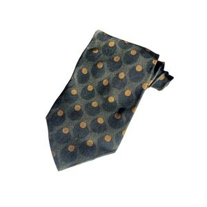 Giorgio Armani Cravatte Grey Orange Dot Patterned Silk Mens Tie